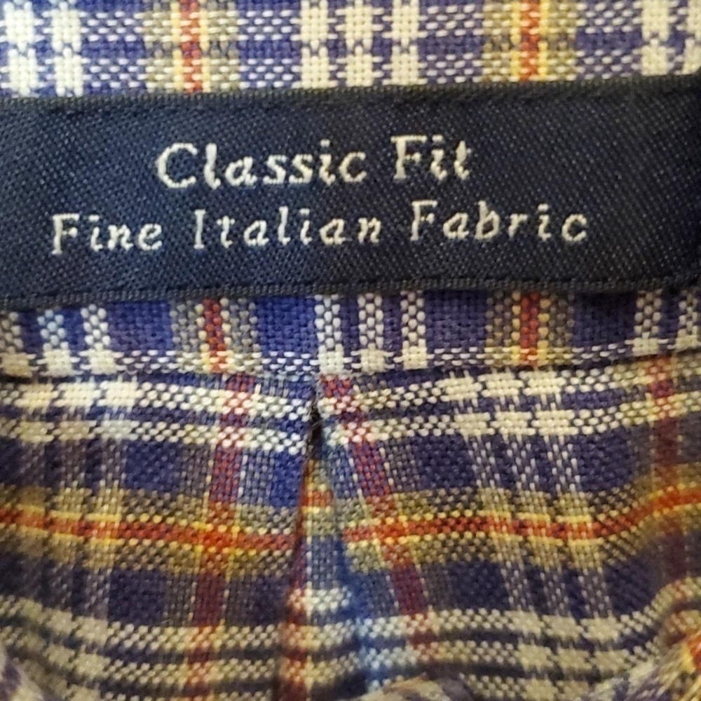 Daniel Cremieux classic fit blue plaid button down Size large - Picture 3 of 10